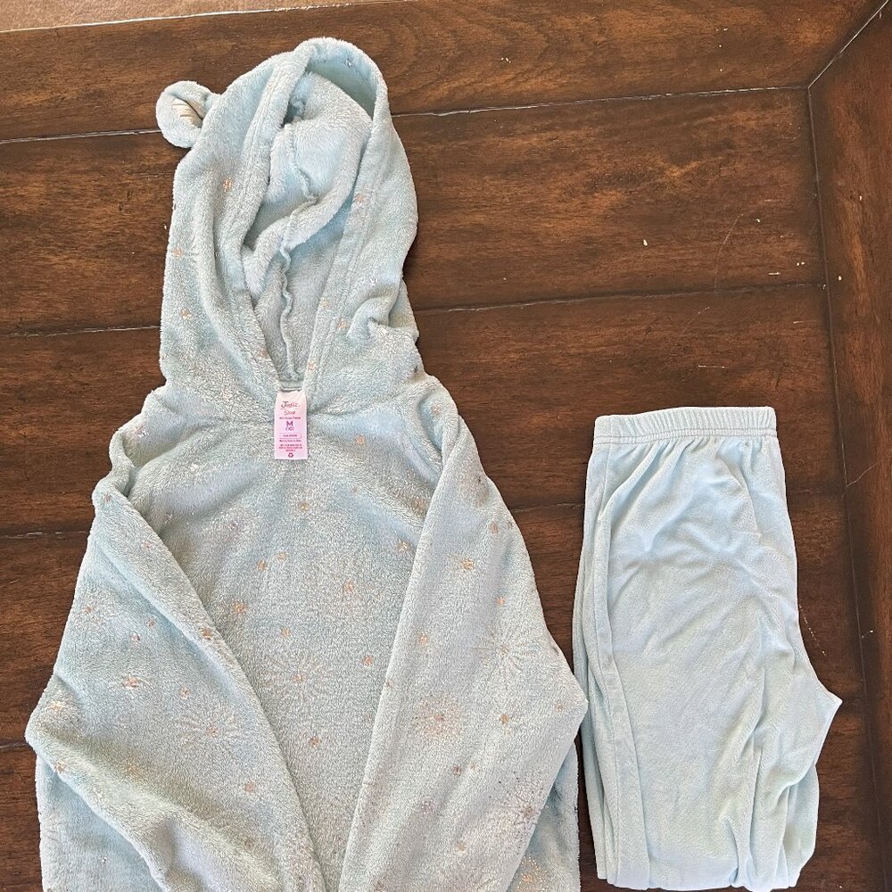 Justice plush hoodie pajamas